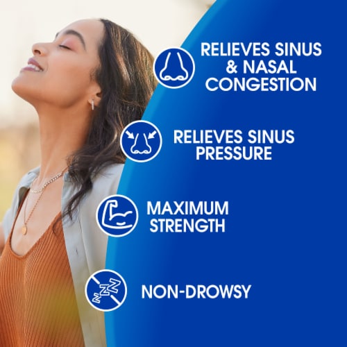 Kroger® Sinus Congestion Maximum Strength Non-Drowsy Tablets Phenylephrine HCl Perspective: back