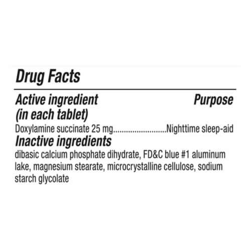Kroger® Nighttime Sleep-Aid Tablets 25mg Perspective: back