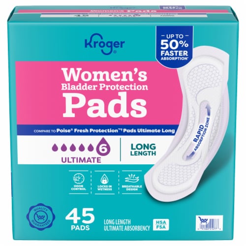 Kroger® Bladder Protection Pads for Women Ultimate Absorbency Long Length Perspective: back