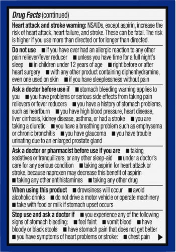 Kroger® Naproxen Sodium PM Caplets Perspective: back