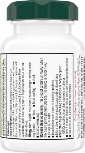 Kroger® Low Dose Aspirin Delayed-Release Tablets 81mg Perspective: back