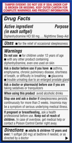 Kroger® Sleep Aid Softgels Perspective: back