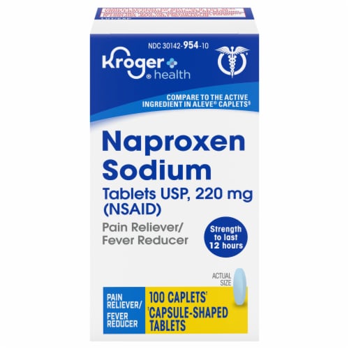 Kroger® Pain Reliever and Fever Reducer Naproxen Sodium Caplets 220mg Perspective: back