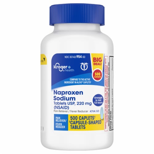 Kroger® Pain Reliever and Fever Reducer Naproxen Sodium Caplets 220mg BIG DEAL! Perspective: back