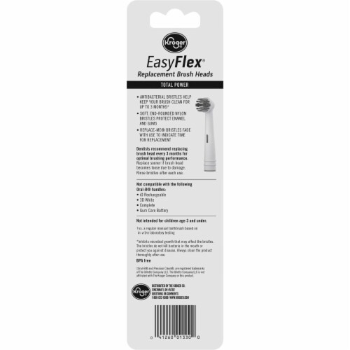 Kroger EasyFlex Total Power Replacement Brush Heads Perspective: back
