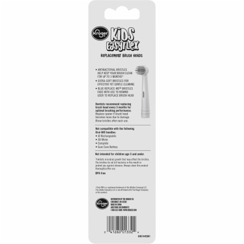 Kroger® Kids EasyFlex Replacement Brush Heads Perspective: back