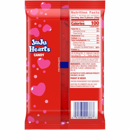 Kroger® JuJu Hearts Candy Valentine Perspective: back