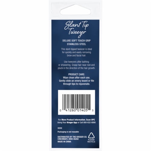 Pretty Savvy™ Slant Tip Deluxe Soft Touch Tweezer Perspective: back