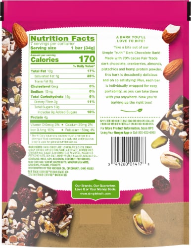 Simple Truth™ Fair Trade Dark Chocolate Bark Bars Perspective: back