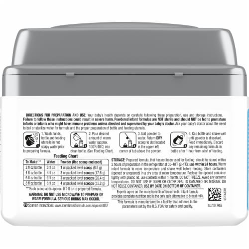 Comforts™ Advantage Premium™ Milk-Based Powder Infant Formula Perspective: back