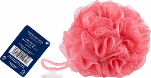 Pretty Savvy™ Pink Mesh Pouf Perspective: back