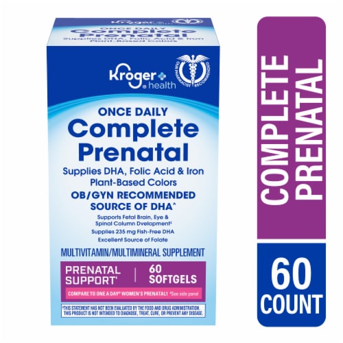 Kroger® Prenatal Complete Multivitamin Softgels Perspective: back