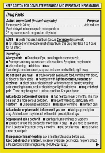 Kroger® Esomeprazole Magnesium Mini Capsules Perspective: back