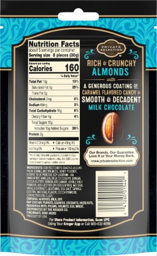 Private Selection® Milk Chocolate Carmel Sea Salt Almonds Perspective: back