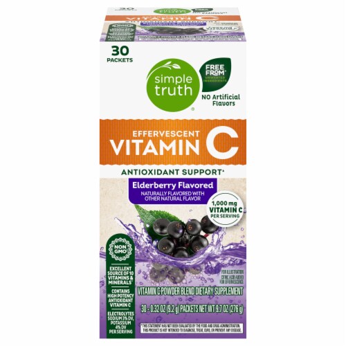Simple Truth® Elderberry Flavored Vitamin C Powder Blend 1000mg Perspective: back