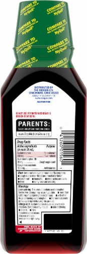 Kroger NightTime Cherry Cold & Flu Acetaminophen Medicine Perspective: back