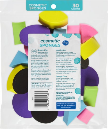 Kroger® Assorted Shapes Cosmetic Sponges Perspective: back