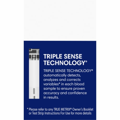 Kroger® True Metrix Self-Monitoring Blood Glucose Test Strips Perspective: back