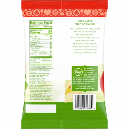Simple Truth Organic™ Apple Mini Rice Cakes Perspective: back