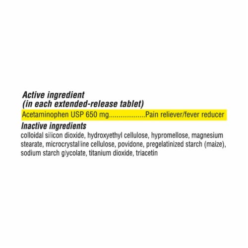 Kroger® Arthritis Pain Relief Caplets 650mg Perspective: back