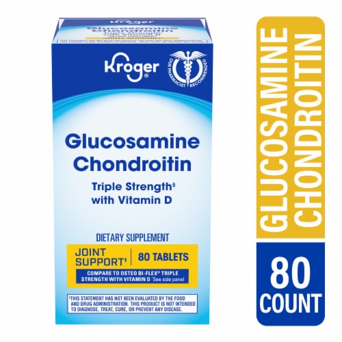 Kroger® Glucosamine Chondroitin Triple Strength with Vitamin D Tablets Perspective: back