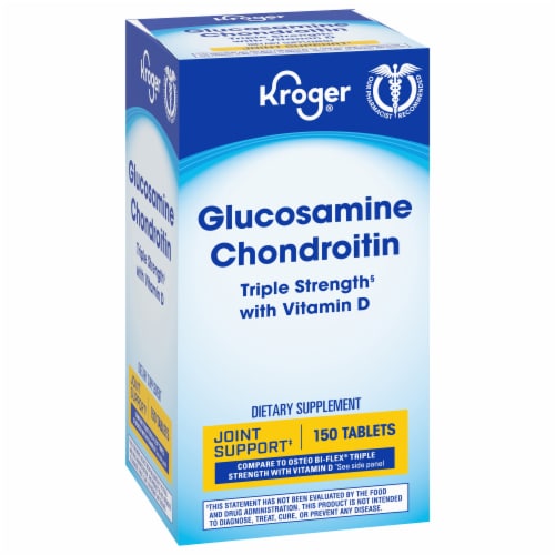 Kroger® Glucosamine Chondroitin Triple Strength with Vitamin D Tablets Perspective: back