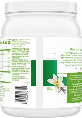 Simple Truth Organic Plant Based Vanilla Protein Powder Perspective: back