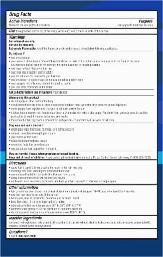 Kroger® 5% Men's 90 Day Minoxidil Hair Treatment Perspective: back