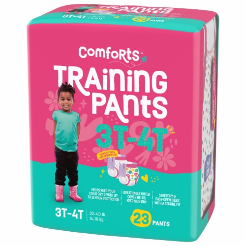 Comforts™ For Toddler Day & Night Training Pants Girls 3T-4T (30-40 lbs) Perspective: back