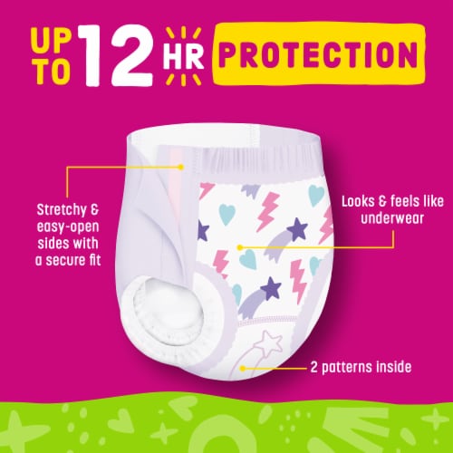 Comforts™ Day or Night Training Pants Girls 4T-5T (37+ lbs) Perspective: back