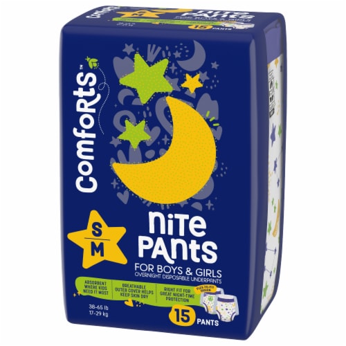 Comforts™ Night Pants Boys & Girls S/M (38-65 lbs) Perspective: back