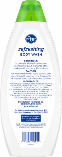 Kroger® Refreshing Body Wash Cucumber & Green Tea Scent with Moisturizing Formula Perspective: back