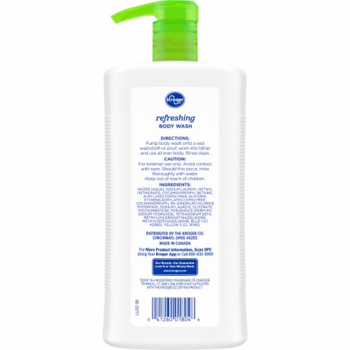Kroger® Cucumber & Green Tea Refreshing Body Wash Perspective: back