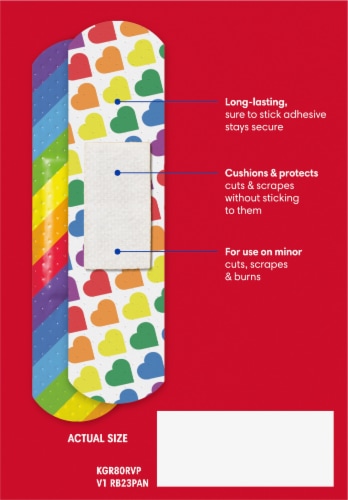 Kroger Rainbow Variety Pack Bandage Perspective: back