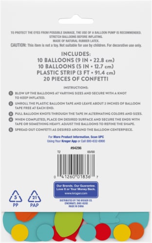Kroger® Balloon Centerpiece Kit - Rainbow Perspective: back