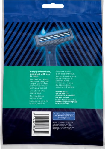 Kroger® Twin Blade Pivoting Plus for Men Disposable Razors Perspective: back