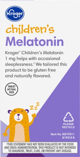 Kroger® Children's Melatonin Chewable Tablets 1mg Perspective: back