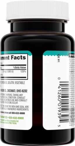 Simple Truth® Vitamin D Softgels 1000IU Perspective: back