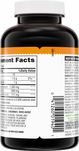 Simple Truth® Evening Primrose Oil Softgels Perspective: back