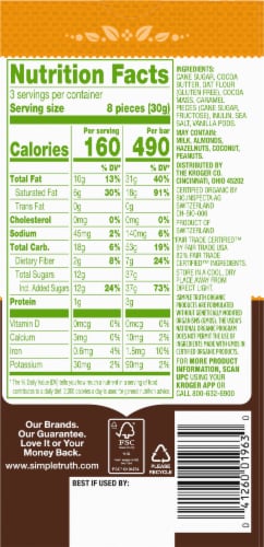 Simple Truth Organic® Oatmilk Non-Dairy Chocolate Sea Salt and Caramel Candy Bar Perspective: back