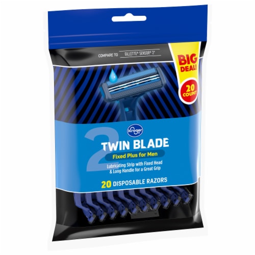 Kroger® Men's Disposable Twin Blade Fixed Razors BIG DEAL! Perspective: back