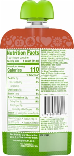 Simple Truth Organic® Immune Support Banana Mango Sweet Potato Stage 4 Baby Food Pouch Perspective: back