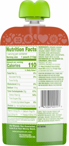 Simple Truth Organic® Immune Support Banana Mango Sweet Potato Stage 4 Baby Food Pouch Perspective: back