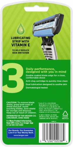 Kroger® Men's 3 Blade Disposable Razors for Sensitive Skin Perspective: back