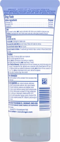 Kroger® SPF 70 Sheer Sunscreen Perspective: back