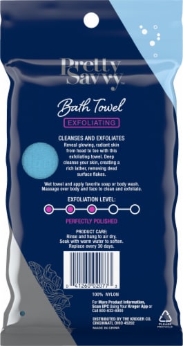 Pretty Savvy™ Exfoliating Bath Towel Perspective: back