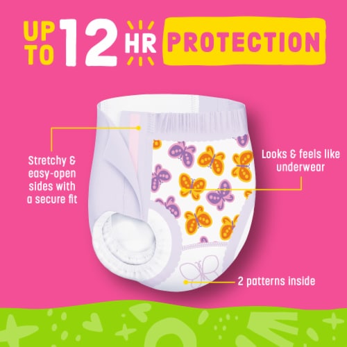 Comforts™ Day or Night Training Pants Girls 3T-4T (32-40 lbs) Perspective: back
