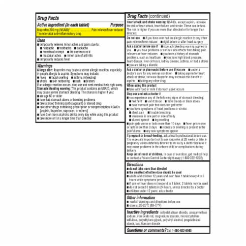 Kroger® Ibuprofen Tablets 200 mg Perspective: back