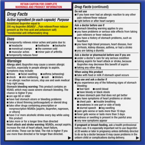 Kroger® Ibuprofen Softgels Perspective: back