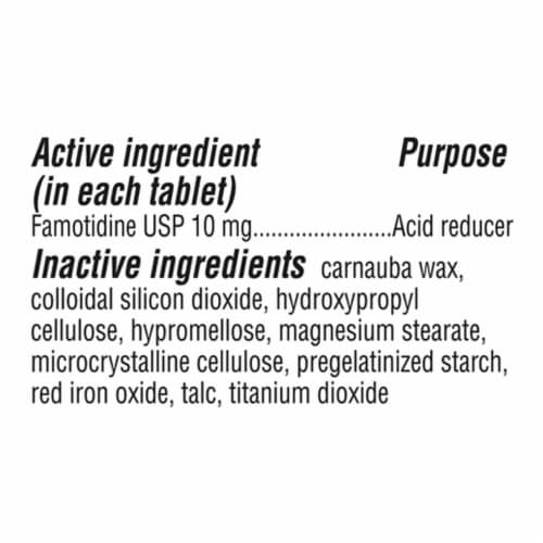 Kroger® Original Strength Heartburn Prevention Acid Reducer Famotidine Tablets Perspective: back